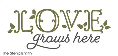 7483 - love grows here - The Stencilsmith
