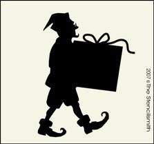 Elf - present - (2 sizes) - The Stencilsmith