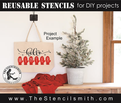 7753 - hello winter (mittens) - The Stencilsmith