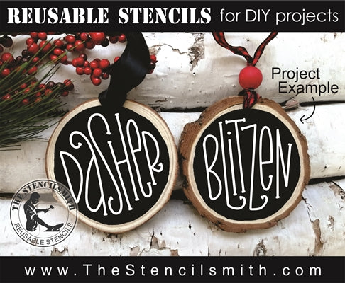 7759 - Reindeer Names (round ornament) - The Stencilsmith