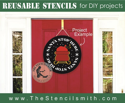 7775 - Santa Stop Here - The Stencilsmith