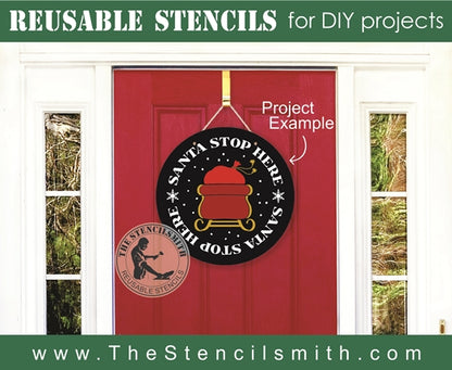 7775 - Santa Stop Here - The Stencilsmith