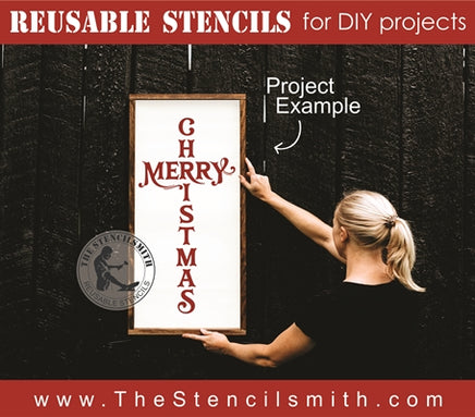 7799 - Merry Christmas (cross) - The Stencilsmith