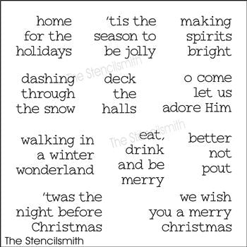 7820 - Christmas phrases - The Stencilsmith