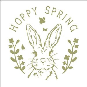 hoppy spring bunny reusable stencil for DIY decor and round signs – The ...