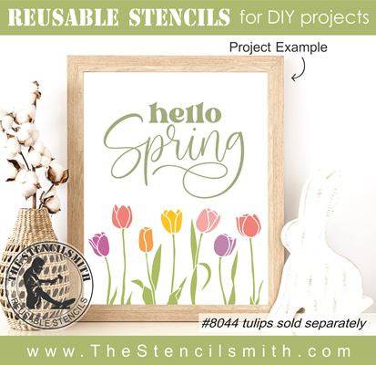 8045 - hello spring - The Stencilsmith