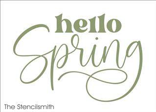 8045 - hello spring - The Stencilsmith