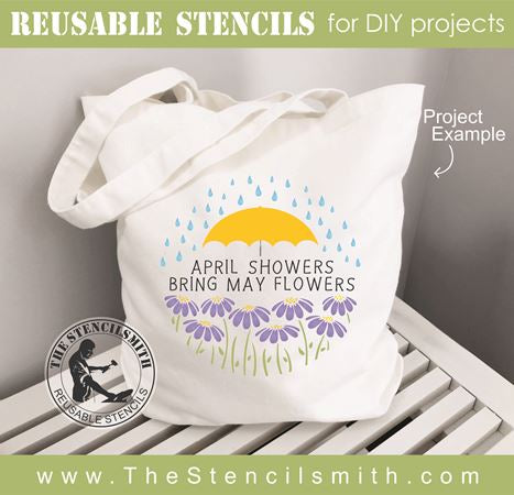 8054 - april showers bring may flowers - The Stencilsmith