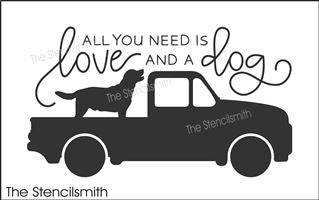 8067 - all you need is love and a dog - The Stencilsmith