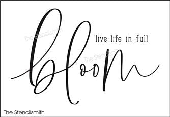 8127 - live life in full bloom - The Stencilsmith