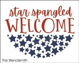 8236 - star spangled welcome stencil