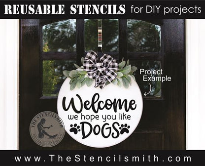 8251 - welcome we hope you like dogs - The Stencilsmith