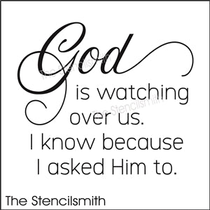 8278 - God is watching over us - The Stencilsmith