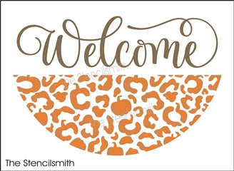 8354 - Welcome (pumpkin leopard) - The Stencilsmith