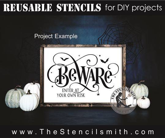 8384 - BEWARE enter at your own - The Stencilsmith
