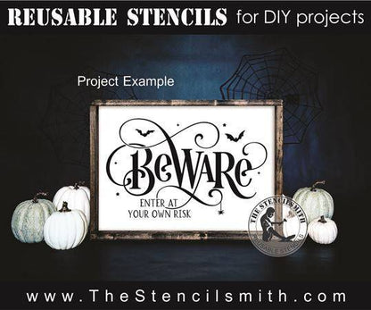 8384 - BEWARE enter at your own - The Stencilsmith
