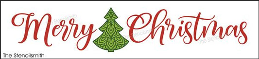 8465 - Merry Christmas (mandala tree) - The Stencilsmith