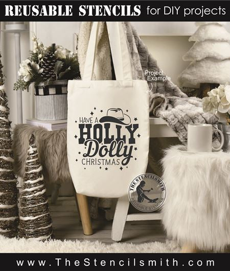 8501 - have a holly dolly christmas - The Stencilsmith