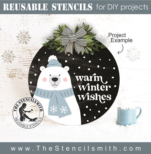 8598 - warm winter wishes - The Stencilsmith