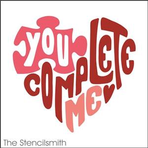 you complete me puzzle piece reusable stencil for DIY decor and round ...