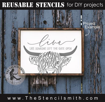 8687 - live like someone left the gate open - The Stencilsmith