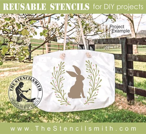 8715 - bunny wreath - The Stencilsmith