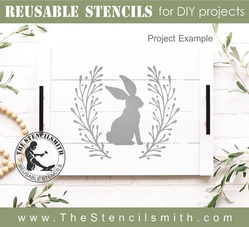 8715 - bunny wreath - The Stencilsmith