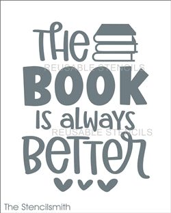 8739 - the book is always better stencil