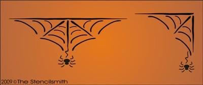 883 - Spider Web Border & Corner - The Stencilsmith