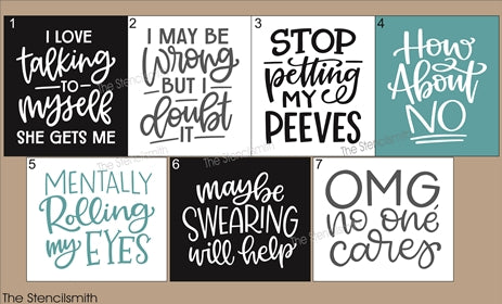 funny snarky reusable stencils