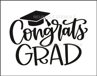 Graduation Stencil Cap And Diploma Craft Stencil