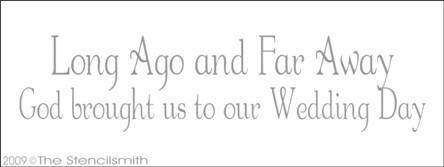 955 - Long Ago  .... God brought us to Wedding Day - The Stencilsmith