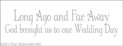 955 - Long Ago  .... God brought us to Wedding Day - The Stencilsmith