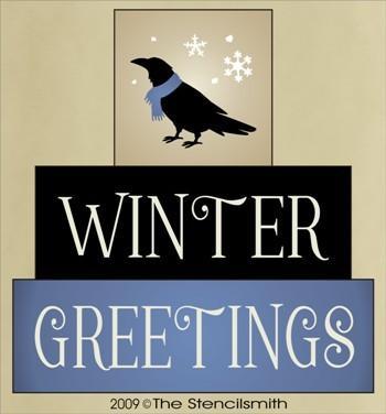 990 - Winter Greetings - block set - The Stencilsmith