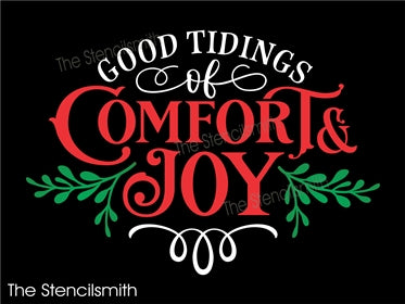 7052 - Good tidings of comfort & joy stencil